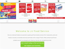 Tablet Screenshot of jjfoodservice.com